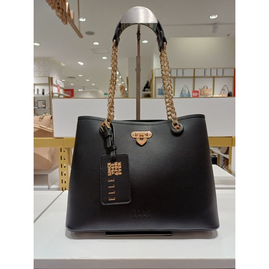 Tas Tote Bag Rantai Wanita ELLE 3298 Original Depstore Mall Ori Tas Bahu Fashion Wanita Branded