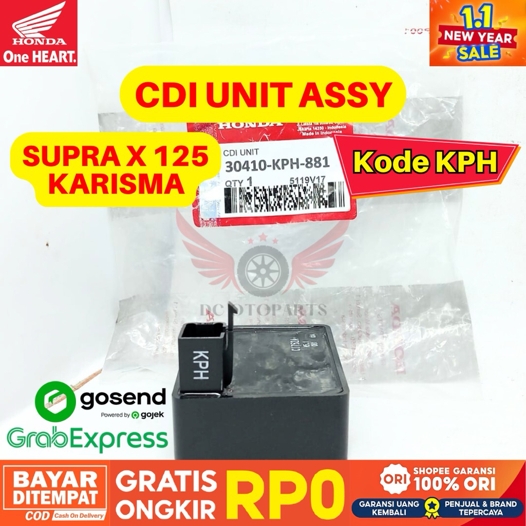 KPH CDI UNIT ASSY SUPRA X 125 ORIGINAL AHM HONDA, CDI ORIGINAL KARISMA, CDI KPH GARANSI RESMI AHM HO