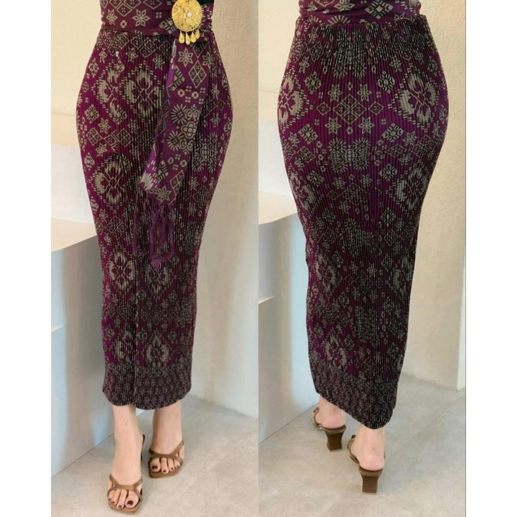 kamen Jadi Plisket Set Selendang etnik bali bawahan tradisional wanita bali setelan kebaya