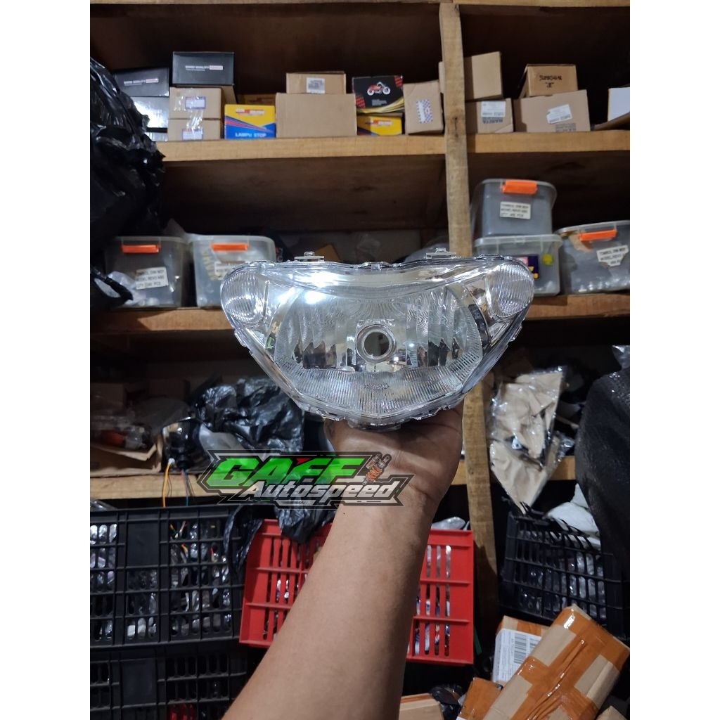 reflektor set mika Mio Smile standar lampu depan Mio Smile