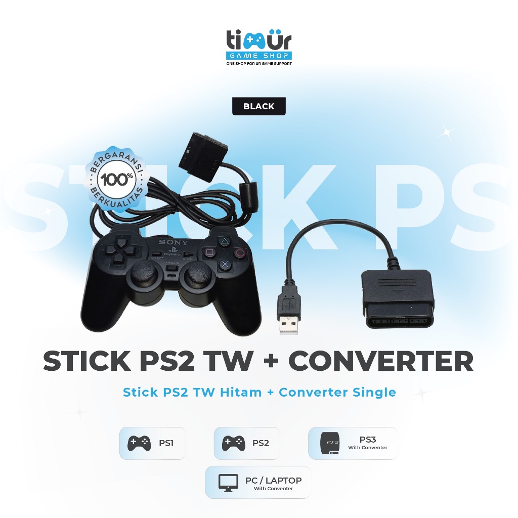 Stik Stick PS2 Tw + Converter Single