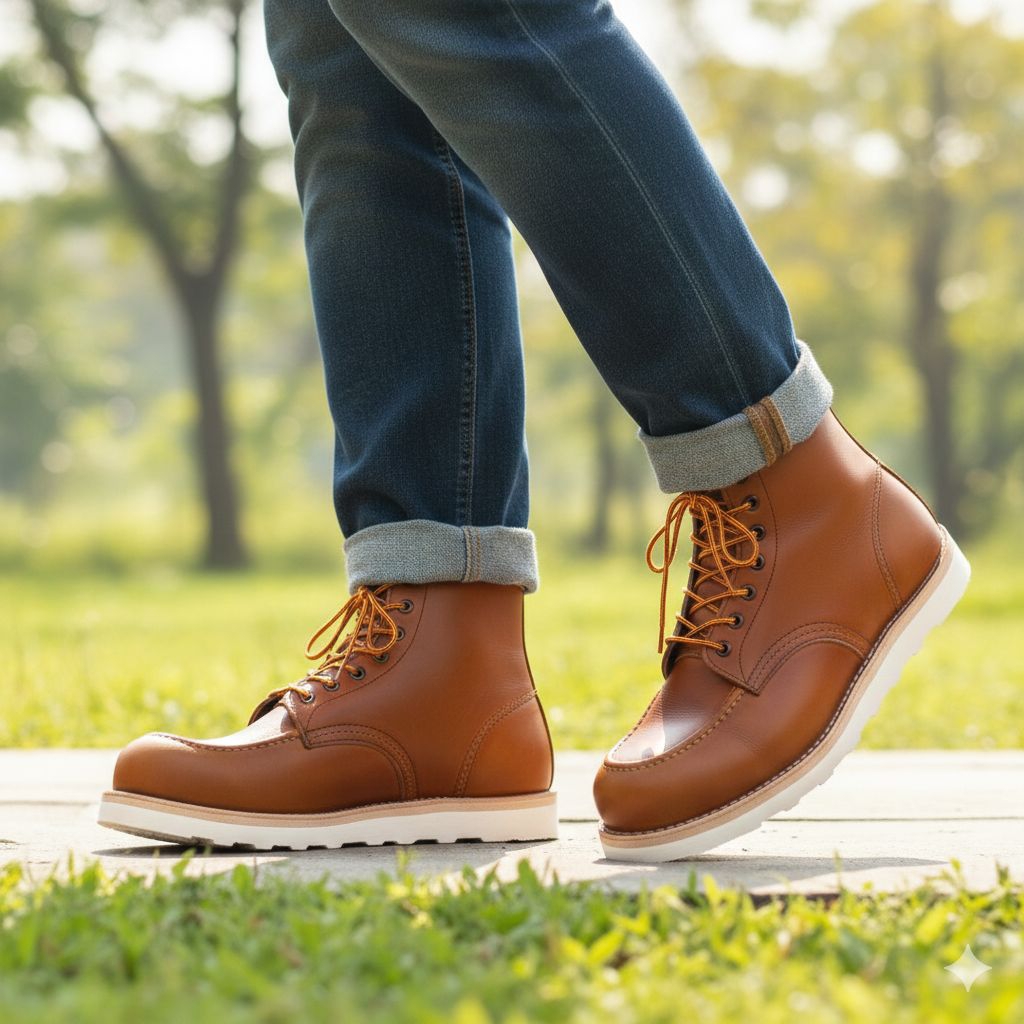 moctoe boots safety ujung besi ll moctoe steel toe leather ll moctoe enginer