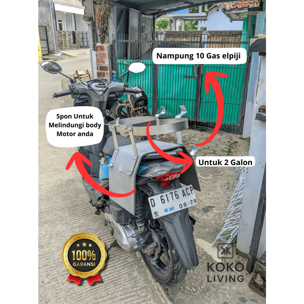 Keranjang Gas Kapasitas 10 Tabung Kokoh Living | Rak Tabung Gas LPG 3kg Galvanis Kuat Anti Karat