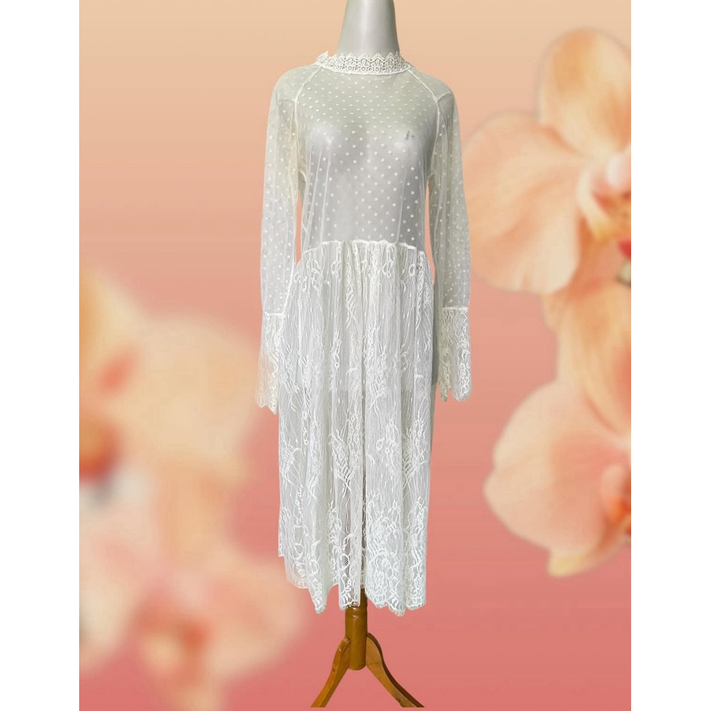 outer lace - Fairy dress - yearbook - shabby chic - coquette - garden party - vintage - dress pantai