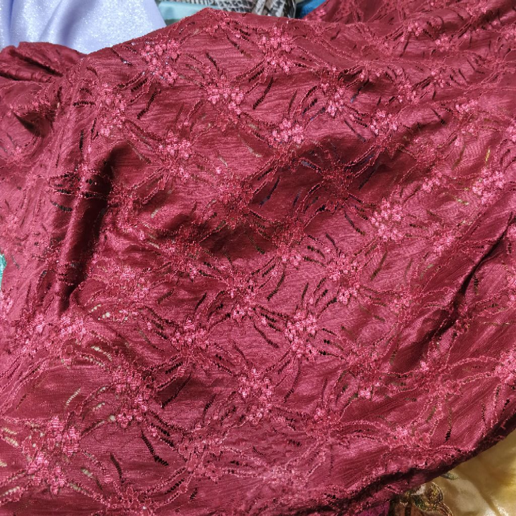 kain brokat street - Harga/0,5m - kain brokat motif - kain brokat tulang - bahan brokat kebaya mewah