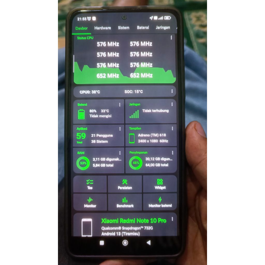Mesin Redmi Note 10 Pro Copotan