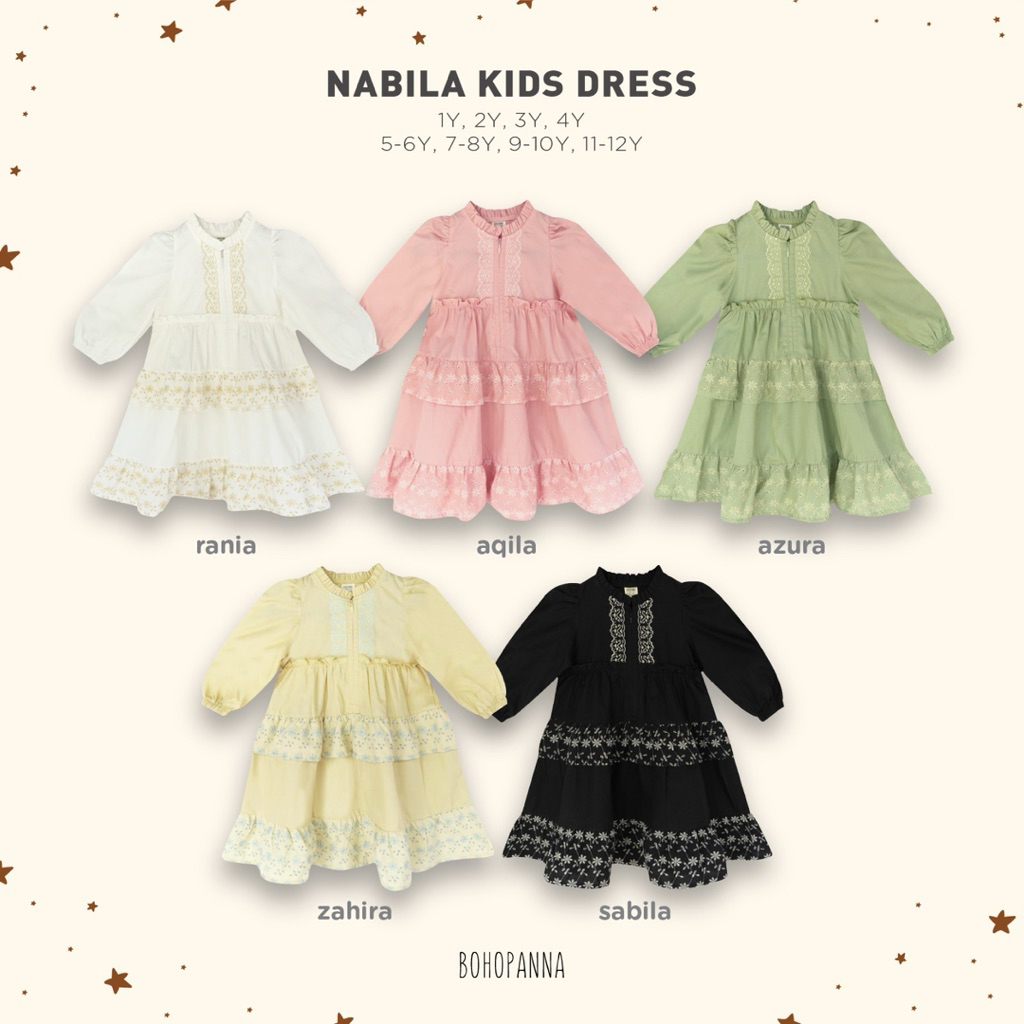 BOHOPANNA - RAYA COLLECTION 2026 nabila kids dress Gamis hijab anak bohopanna boho panna