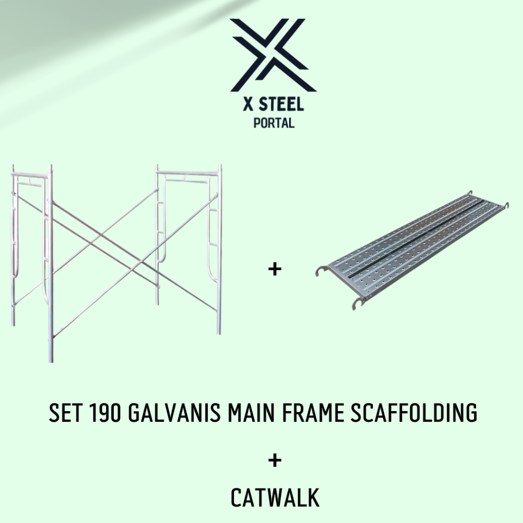 Set Main Frame 190 Scaffolding Steger Galvanis + Catwalk