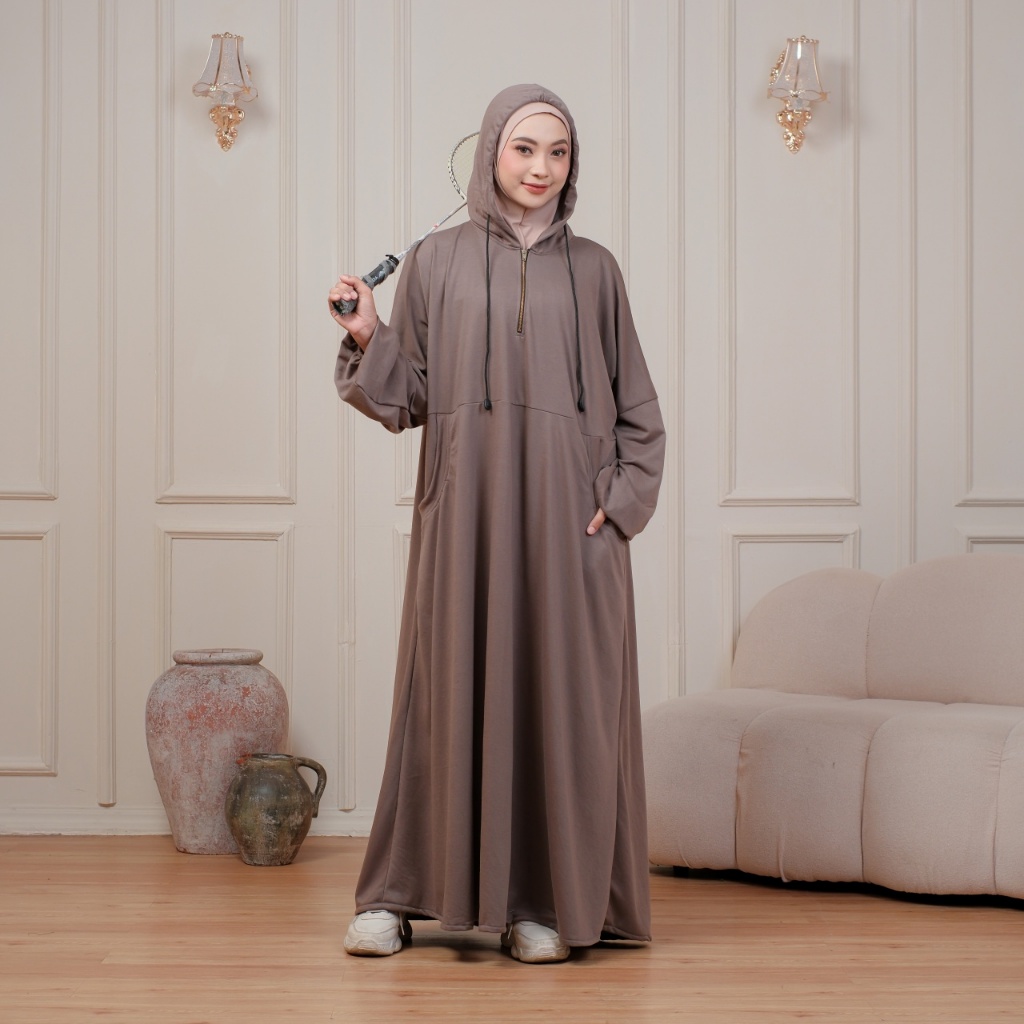 Gamis Syari Abaya Modesty Friendly Olahraga Outdoor Nyaman Elegan Gamis Olahraga Wanita Muslim