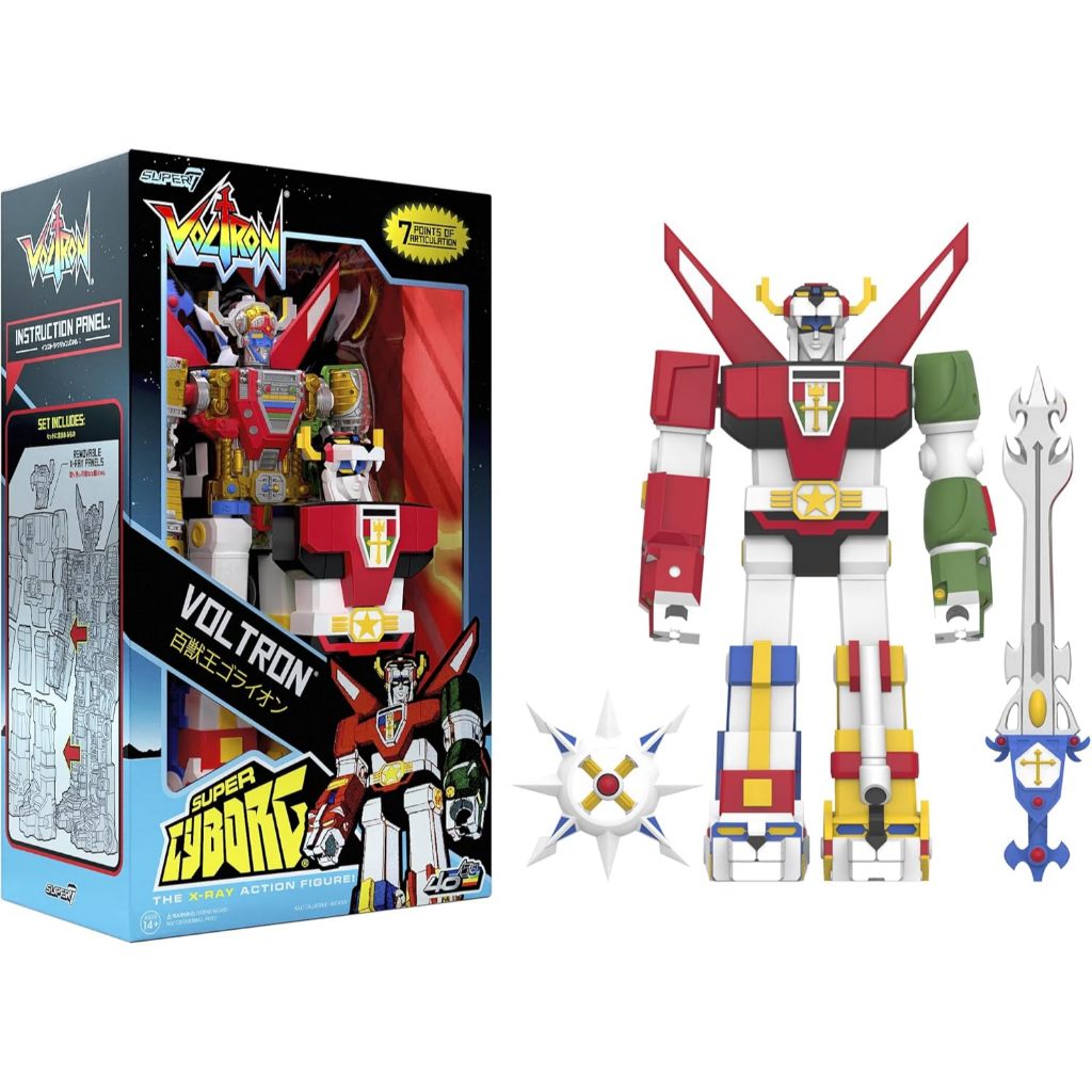 Super7 Super Cyborg Voltron - 11" Voltron Action Figure with Accessories Classic Cartoon Collectibl