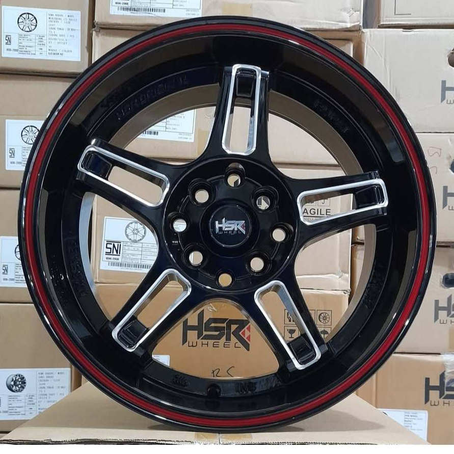 Velg Racing RUPAT HSR R16 Original List Merah | Pelek Untuk Mobil Avanza Xenia Mazda2 Murah