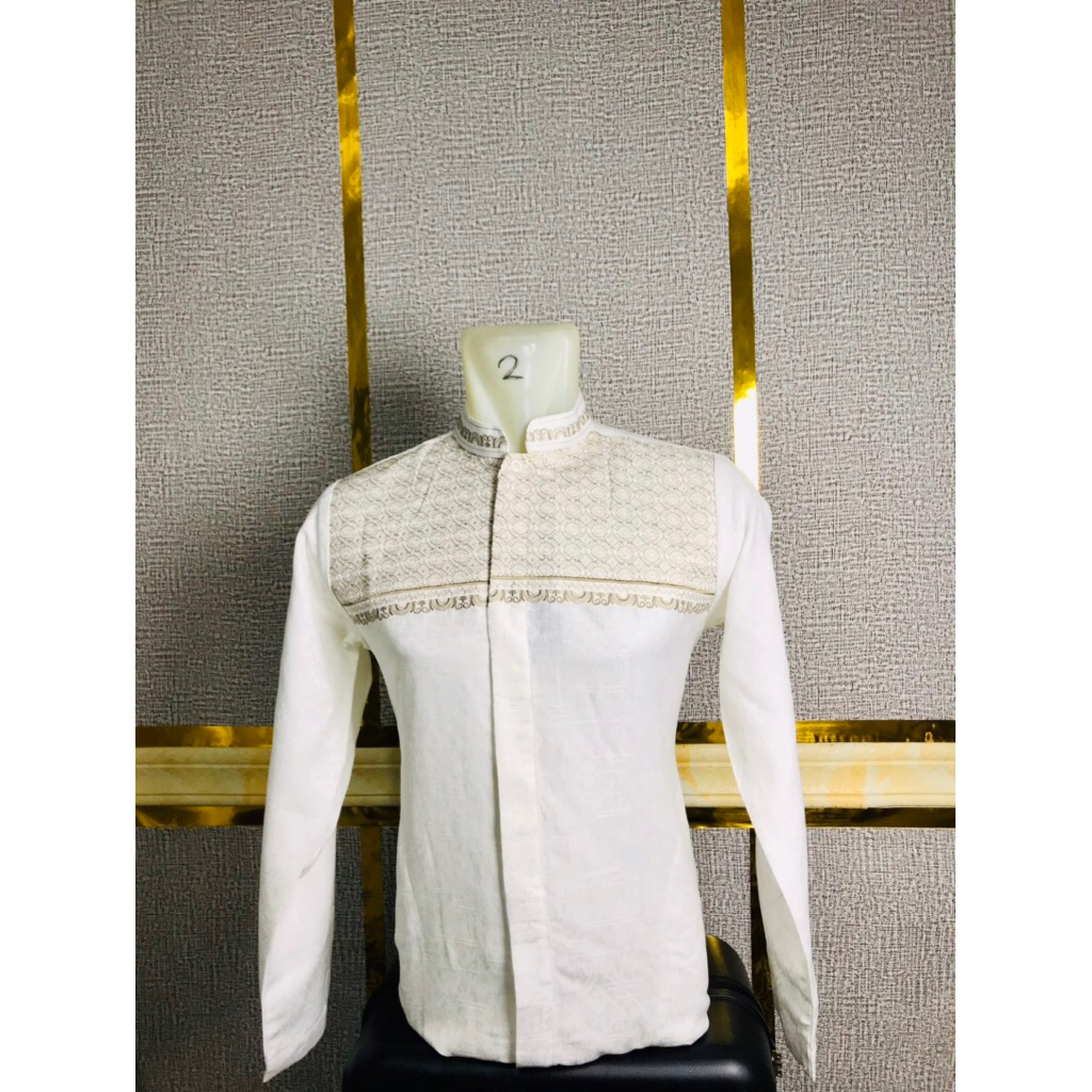 BAJU KOKO PRIA DEWASA HASGRADINI KATUN JAGUAR MOTIF DADA / BAJU MUSLIM PRIA PREMIUM