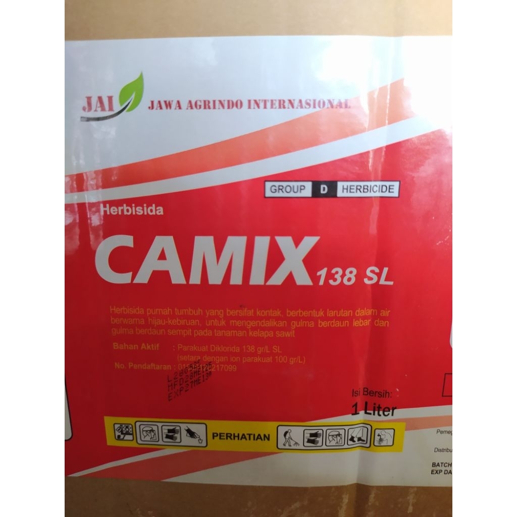Herbisida CAMIX 138 SL (setara 138 g/l) 1L.herbisida kontak: parakuat diklorida (paraquat dichloride