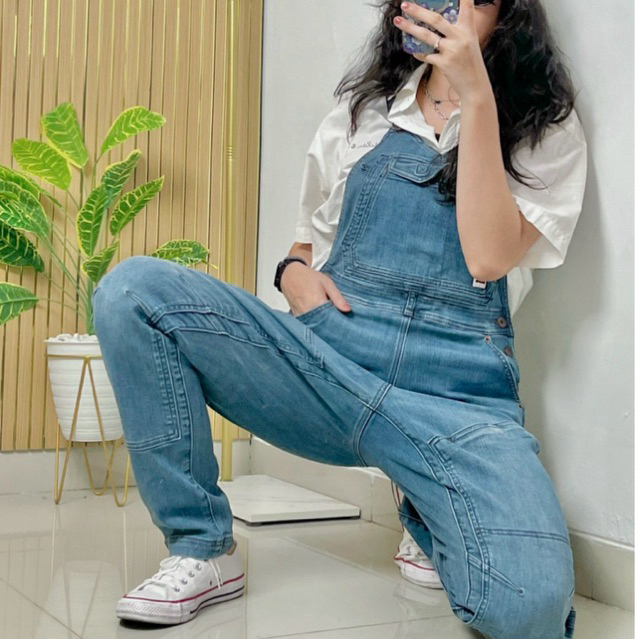 Overall - Celana Kodok Duluth Trading Co Unisex - Denim