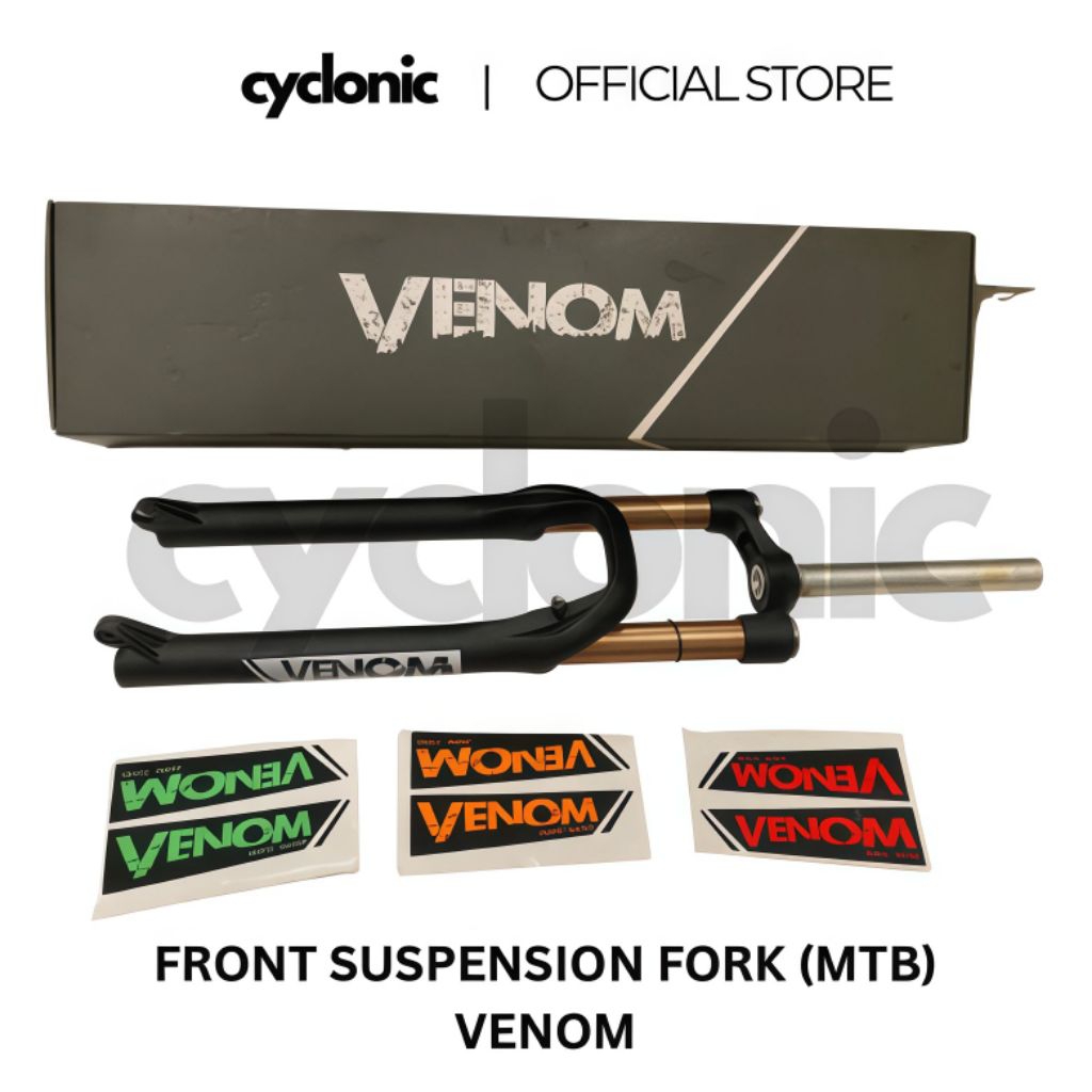 Fork MTB 26"/27.5" VENOM Air Suspension Travel 140mm Lock