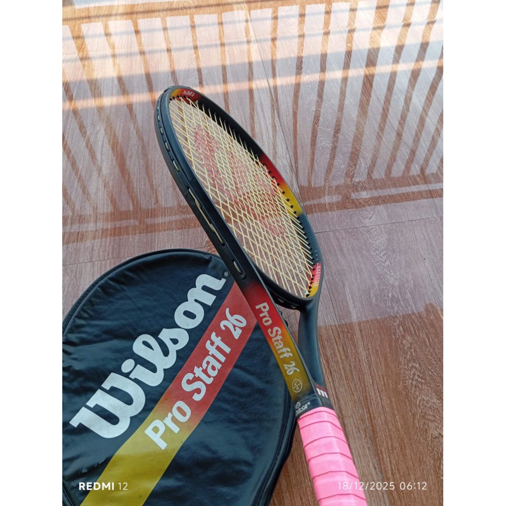 raket tenis bekas mulus Wilson pro staff 110 sq Original