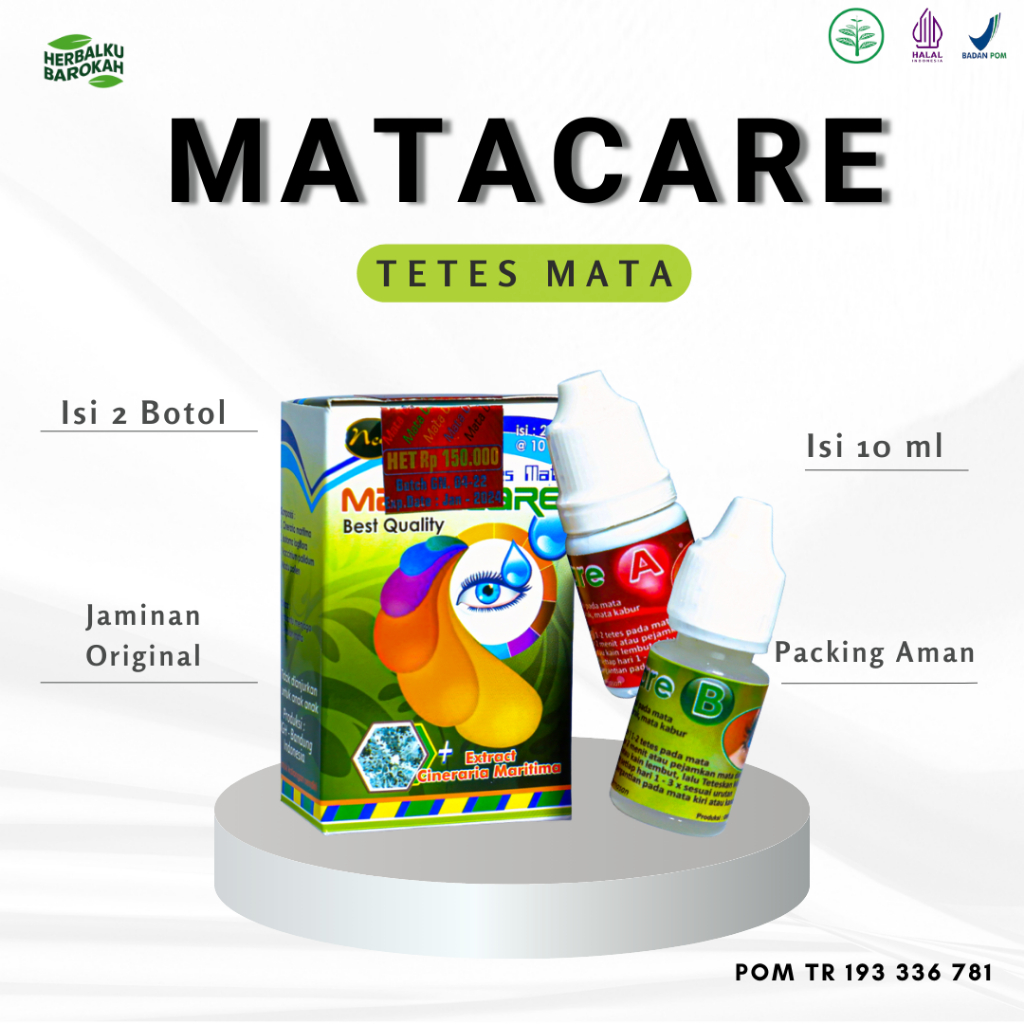 Matacare  Tetes Mata Herbal  ORIGINAL Untuk Mengatasi Minus , Glukoma , Merah