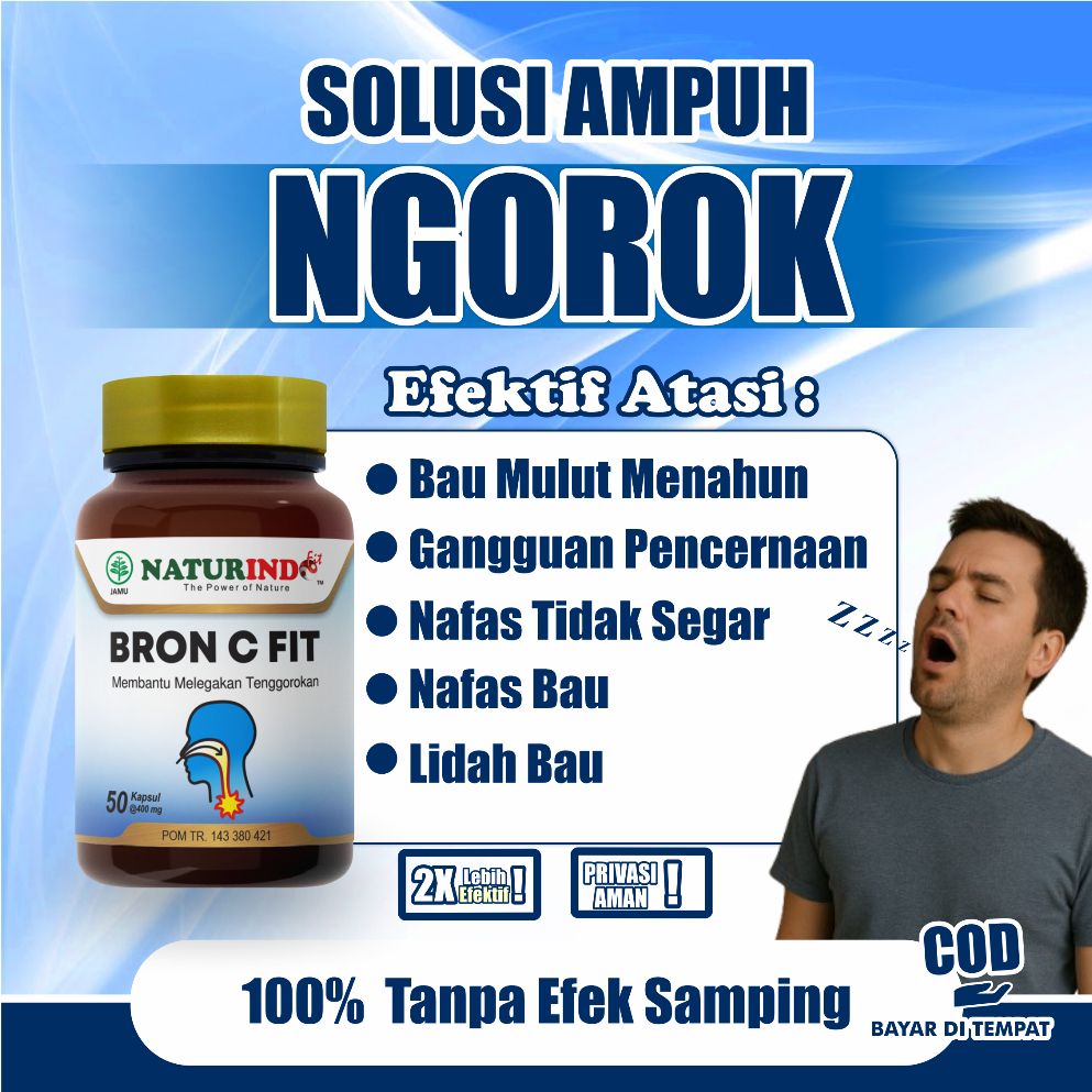 Obat Ngorok Mendengkur Keras Obat Anti Ngorok Mendengkur Obat Ngorok Parah BRON C FIT Naturindo