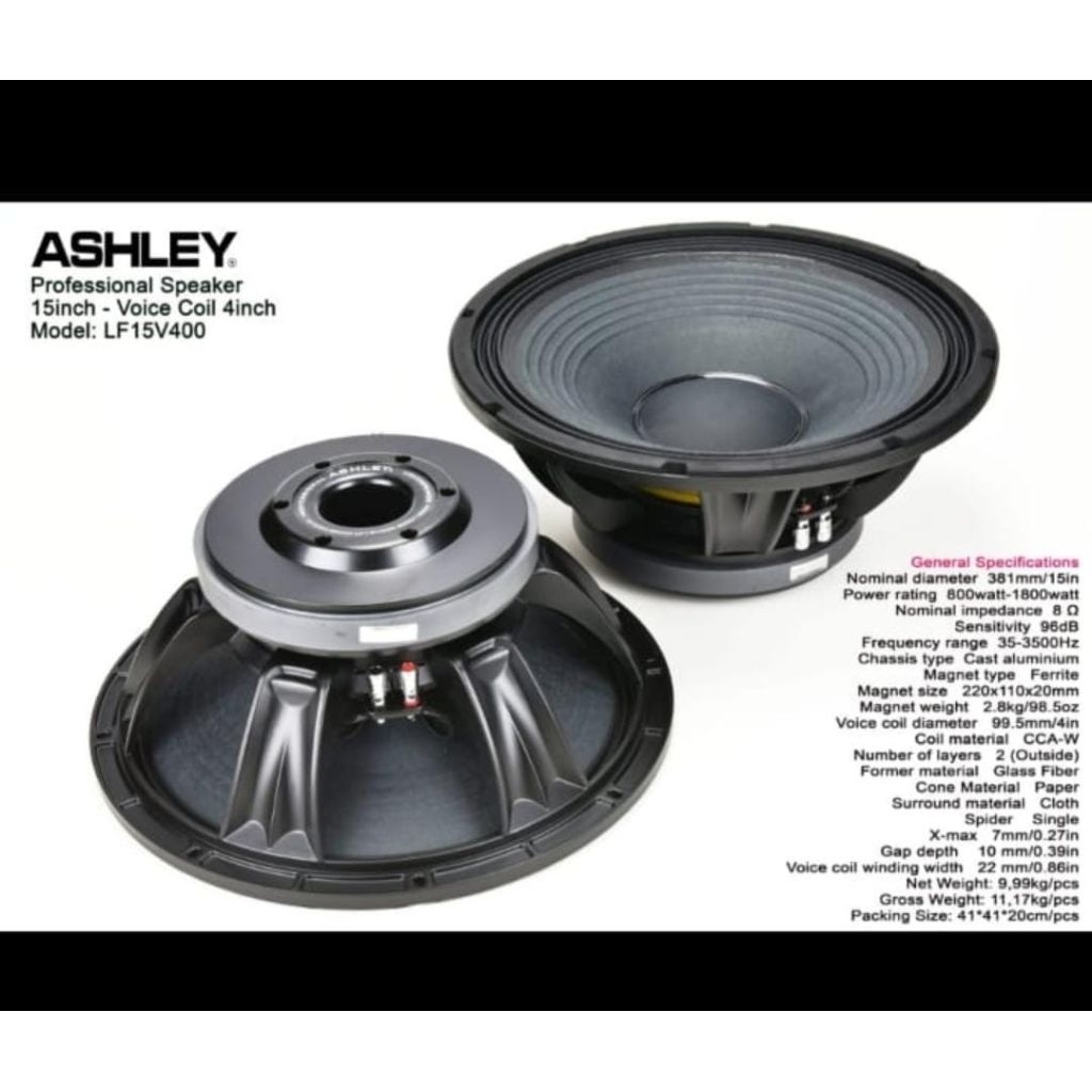 speaker ashley LF15v400 15inch