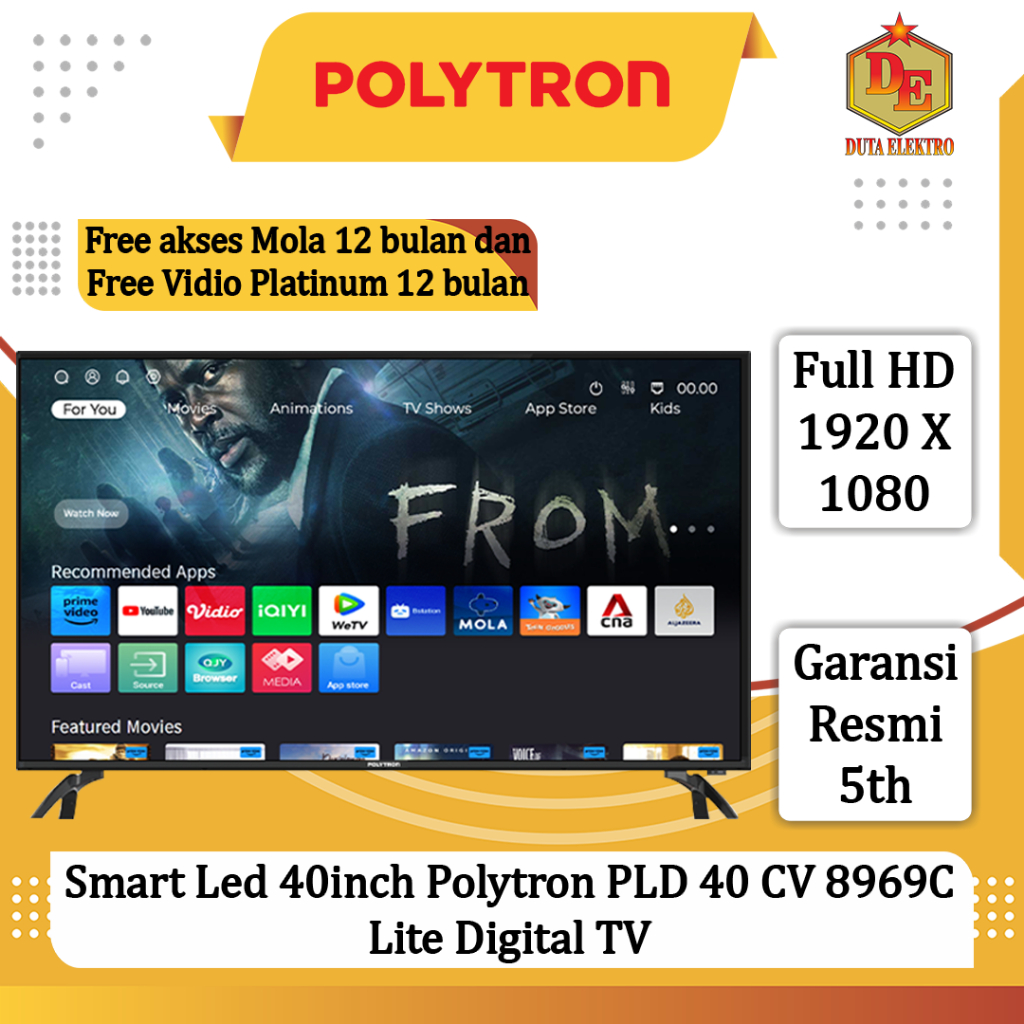 Smart Led 40inch Polytron PLD 40 CV 8969C Lite Digital TV