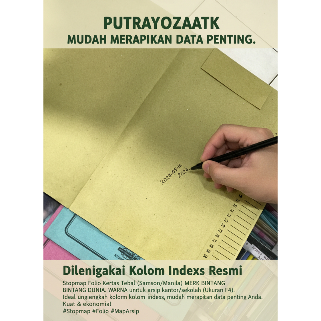 MAP KERTAS TANPA TULANG / STOPMAP FOLIO (1 PAK ISI 50 PCS)