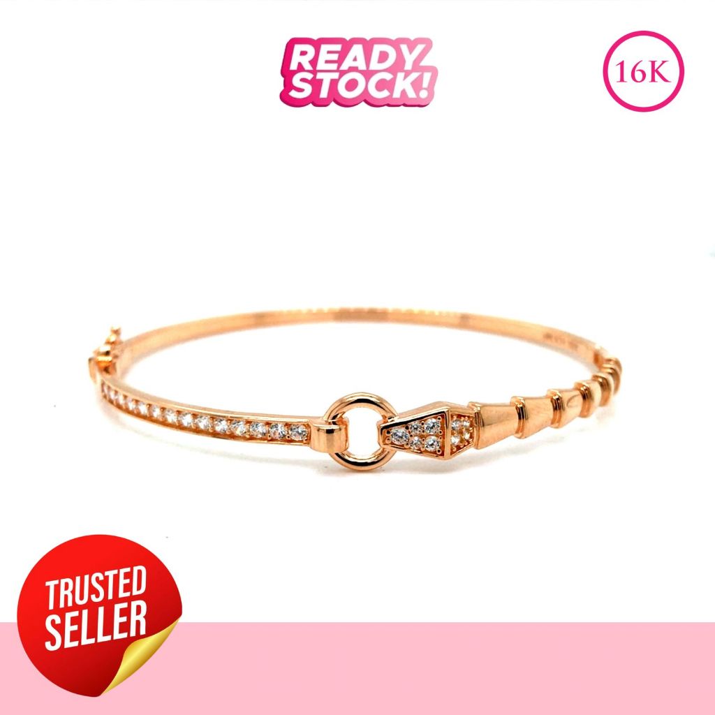 Gelang Oval Fashion Emas 16k