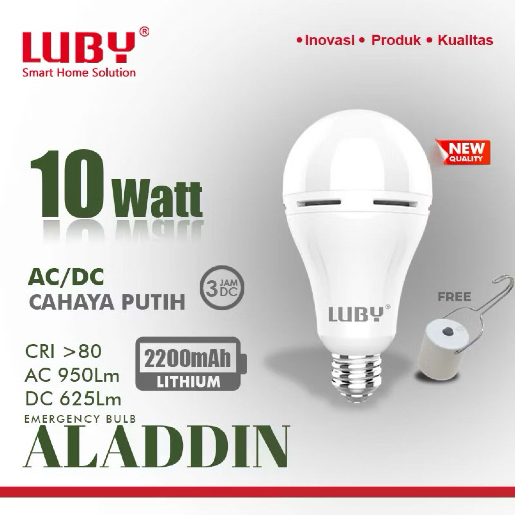 Lampu Luby Emergency Aladdin 10 Watt