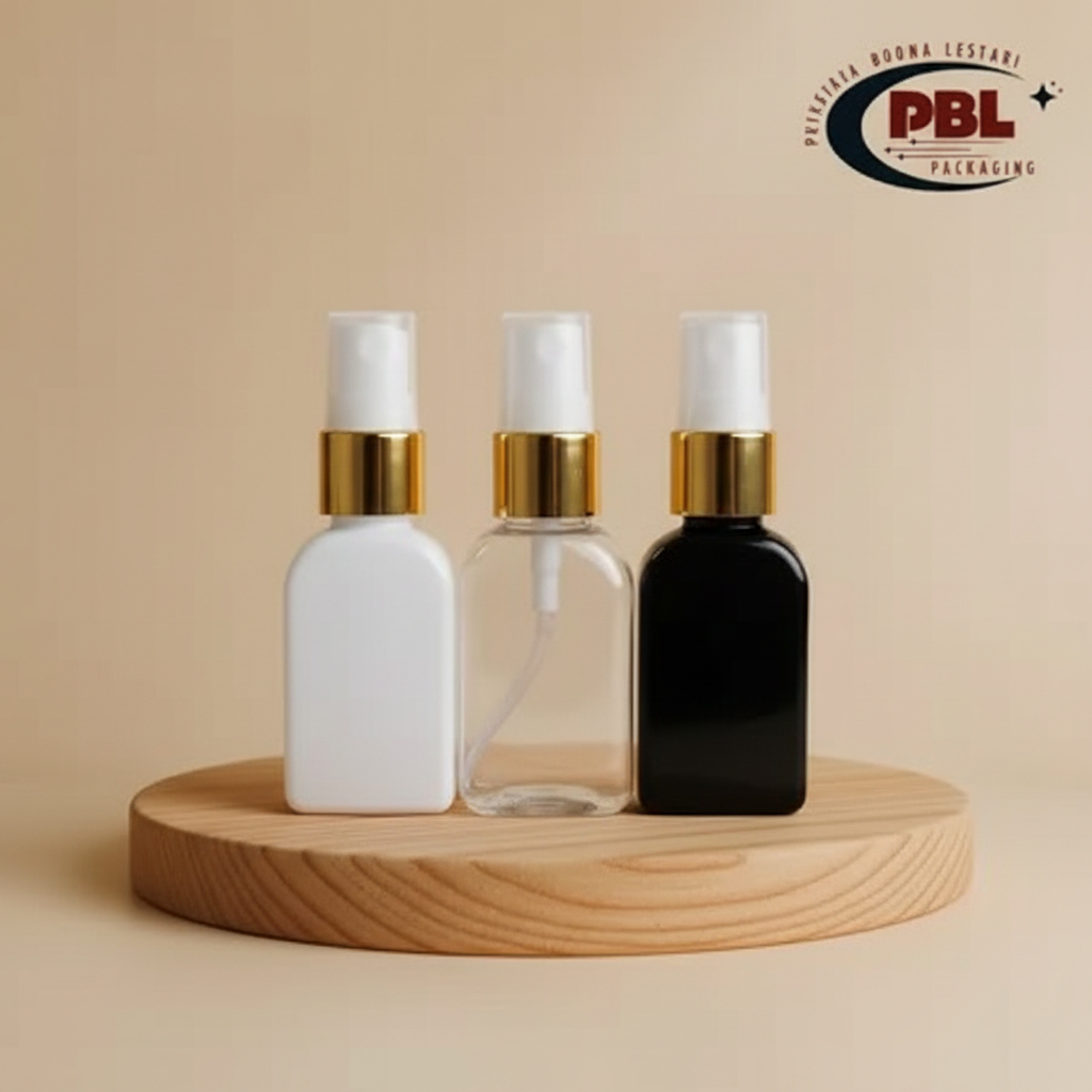 Botol Spray 30ml Kotak PET / Botol Face Mist Spray 30ml Kotak Tebal / Botol Plastik Spray 30ml Kotak