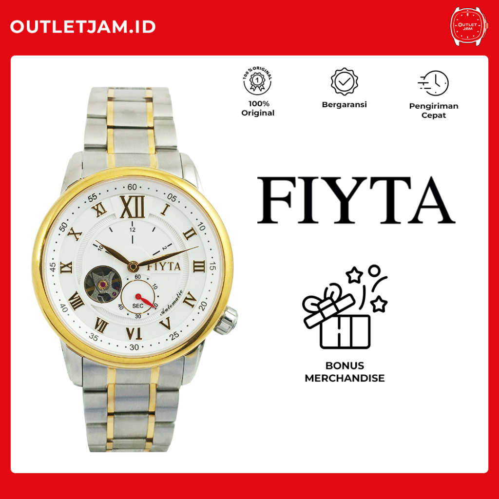FIYTA Photographer Gent Automatic Jam Tangan Pria Rose Gold SS Original