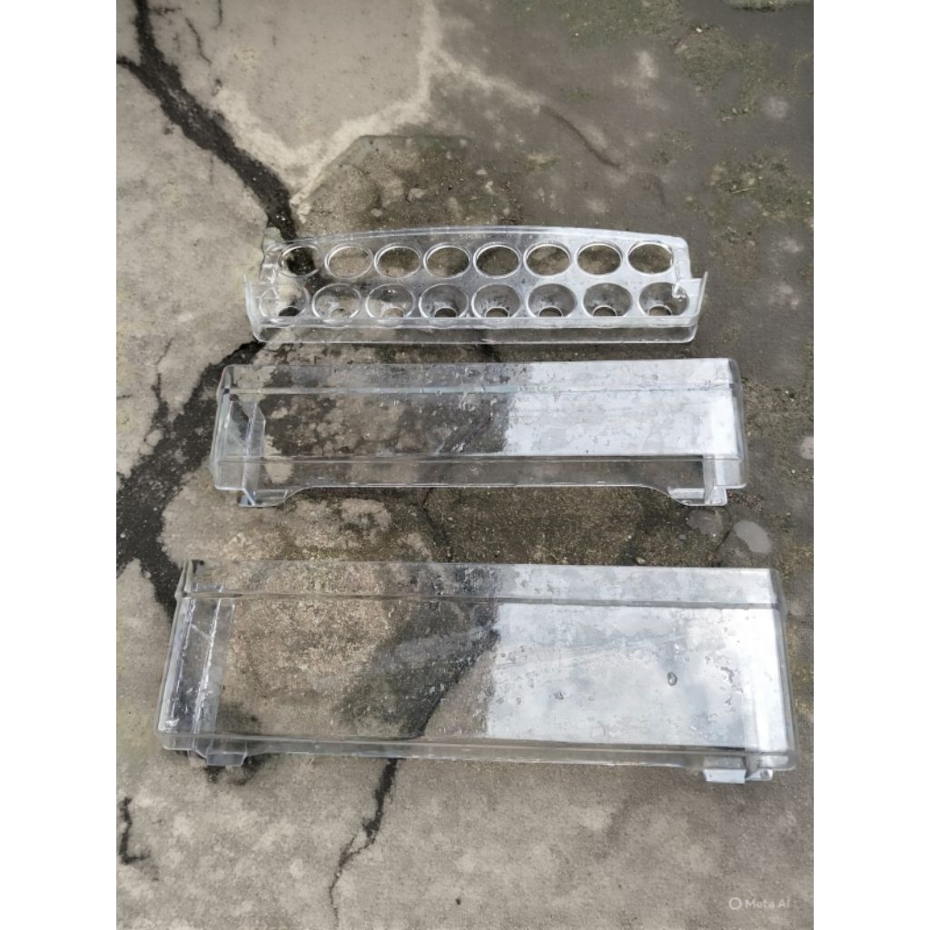 RAK PINTU KULKAS AQUA 1 PINTU FULL SET ORIGINAL COPOTAN