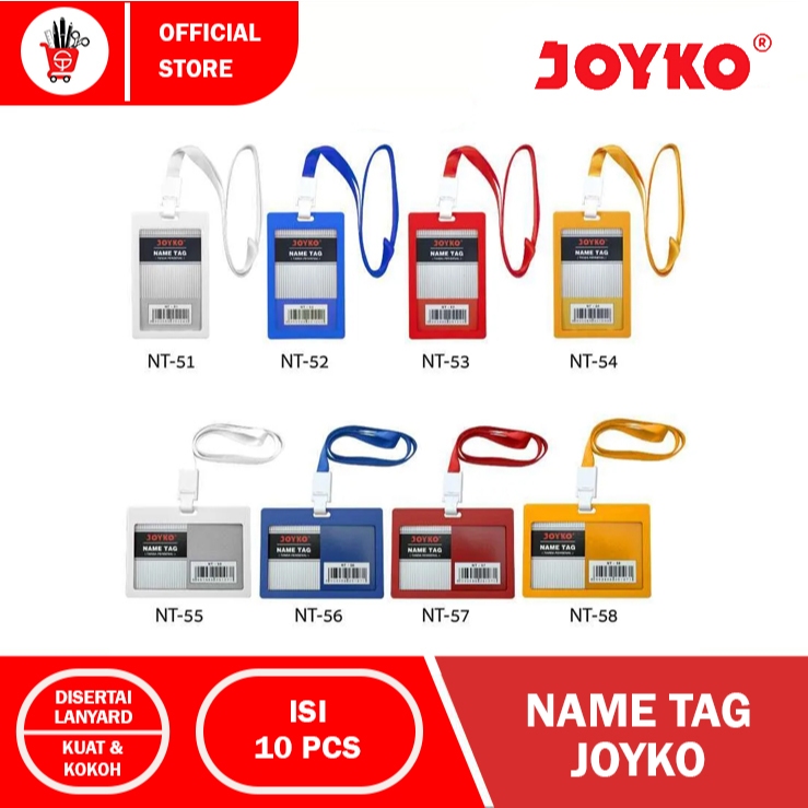 Name Tag | Tanda Pengenal Gantungan Kartu Nama Joyko  NT-51-52-53-54-55-56-57-58 (1pcs)