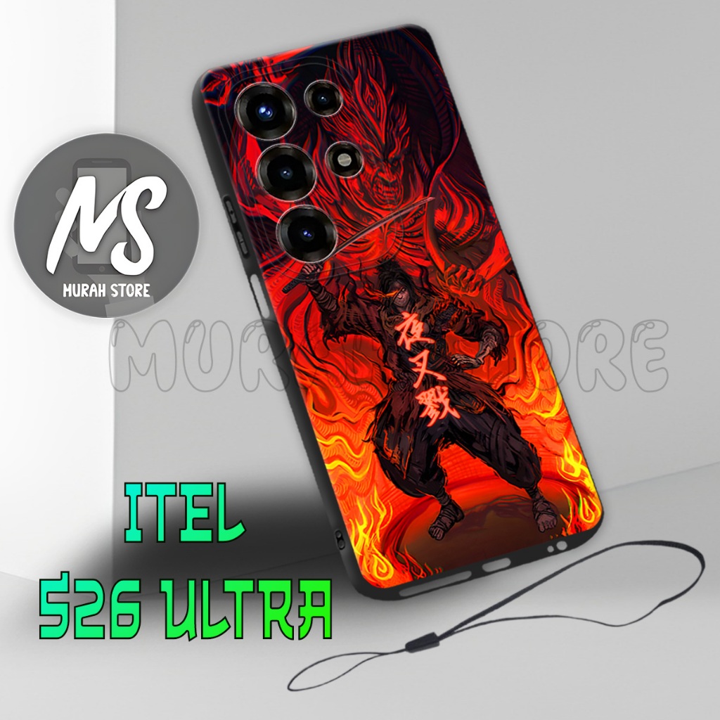 MS7/ Softcase Karet  ITEL S26 ULTRA  + TALI GANTUNGAN HP / Motif Anime / Case Hp ITEL S26 ULTRA / Si
