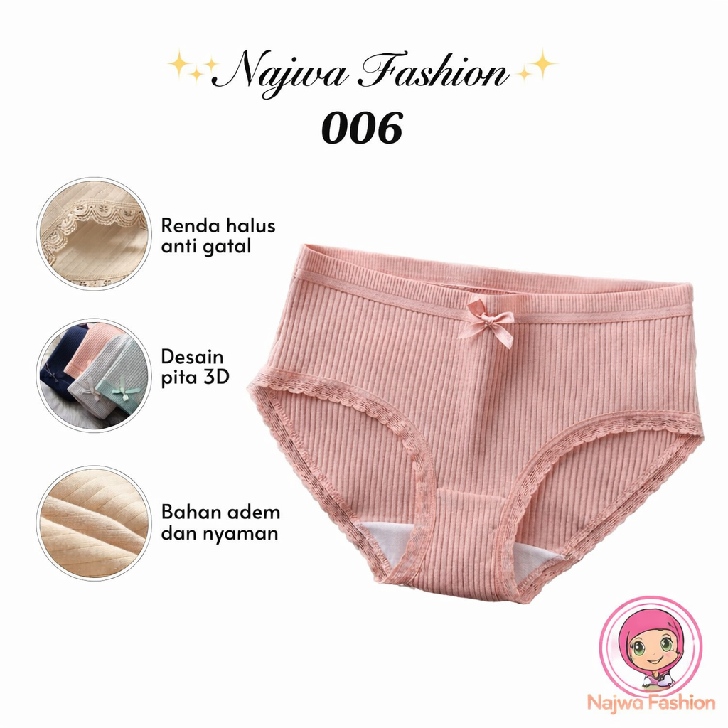 NAJWA Dalam Seamless Celana Dalam Seamless Halus Pakaian Dalam Wanita Dalam Seamless Halus Cd Undies