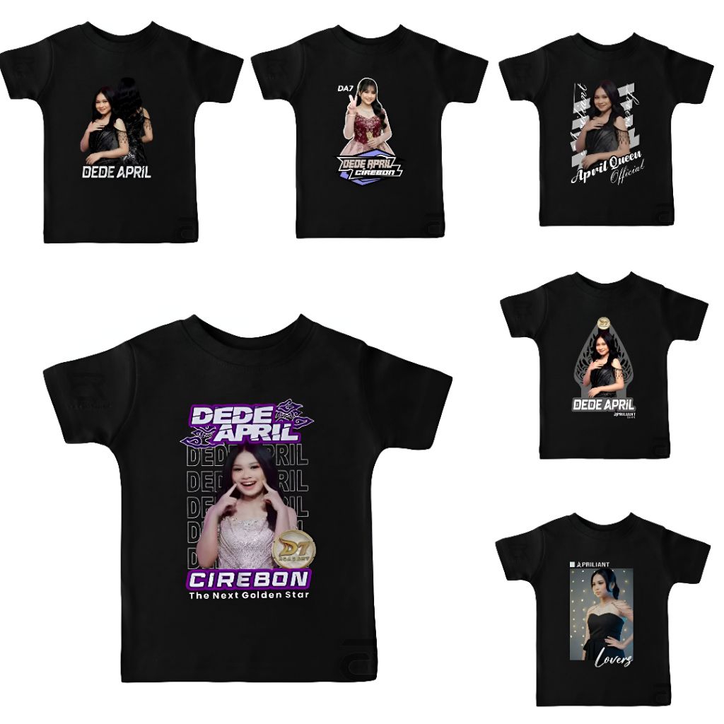 Fashion Kaos Anak DEDE APRIL DANGDUT ACADEMY D7 PLAT E