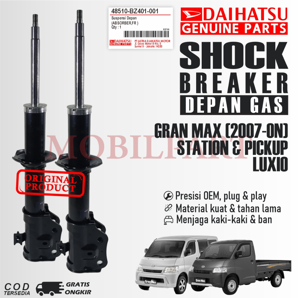 Shockbreaker Depan Gas Gran Max Station Ori / Gran Max Pickup Pick UP / luxio / Granmax / Grand max 