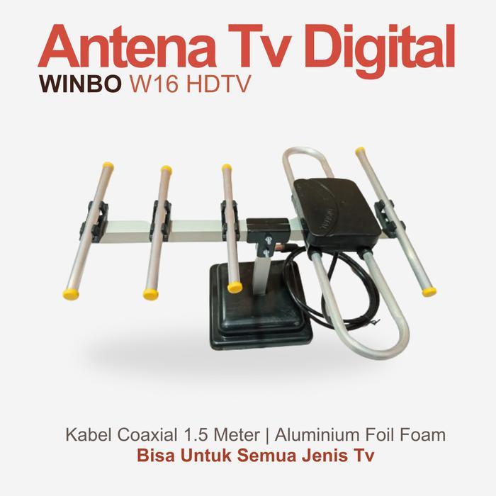 ANTENA TV LUAR DALAM WINBO WB 16 HDTV ANTENA TV KABEL COAXIAL MURAH HD-16 SINYAL KUAT
