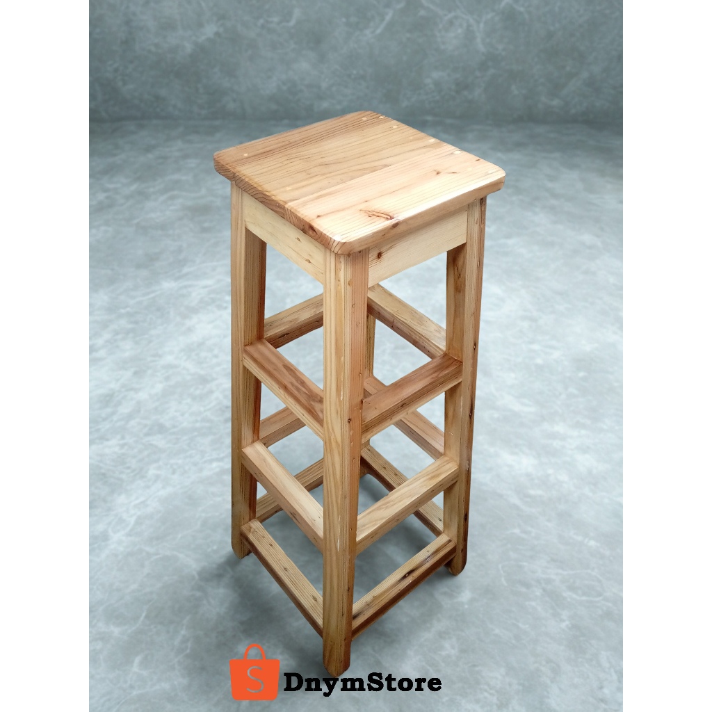 Kursi Bar/Tangga Jati Belanda Tinggi 100cm Termurah Full Natural