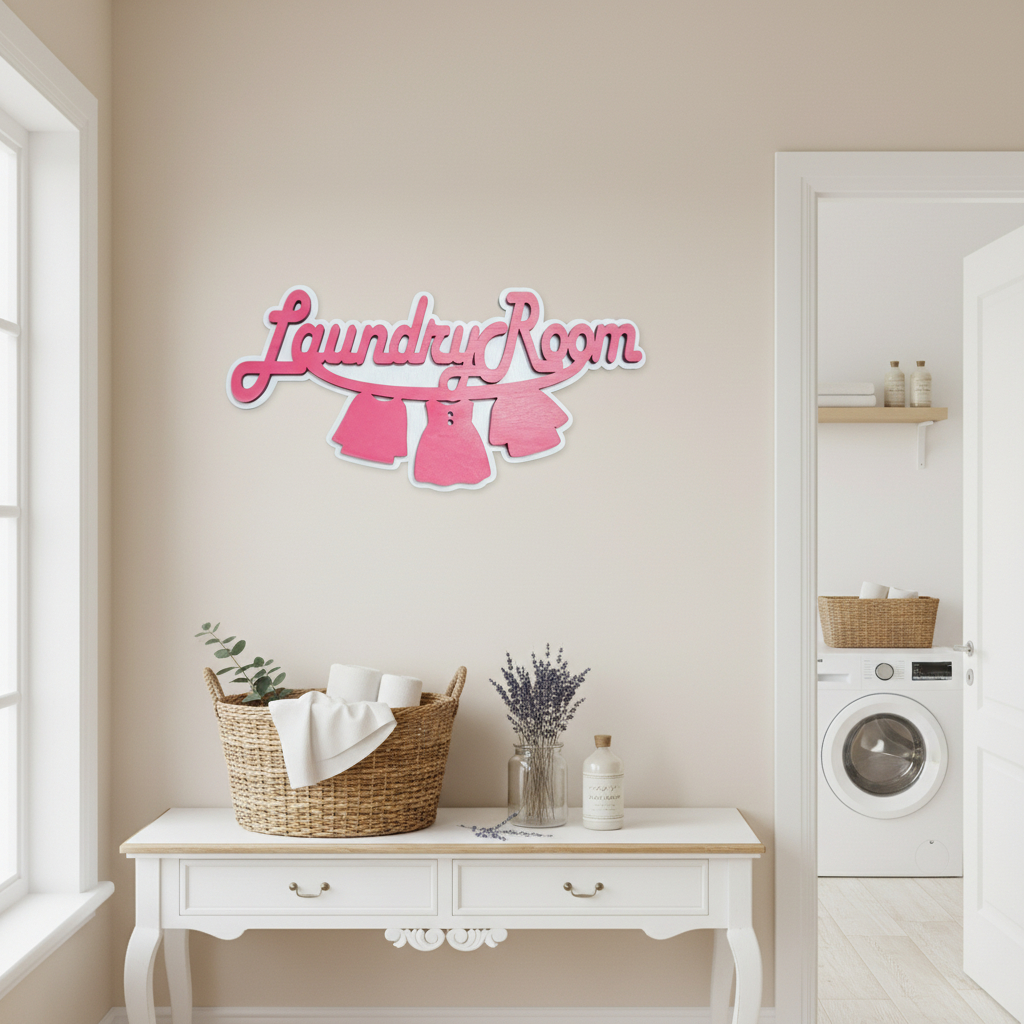 LAUNDRY ROOM DEKORASI DINDING MODERN LUCU MINIMALIS TERMURAH