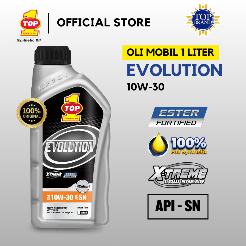 TOP 1 Oli Mobil EVOLUTION SAE 10W-30 1L - Avanza - Grand Max - BRV