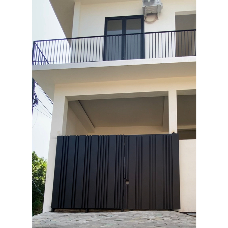 Pagar Plat Minimalis Double Sliding