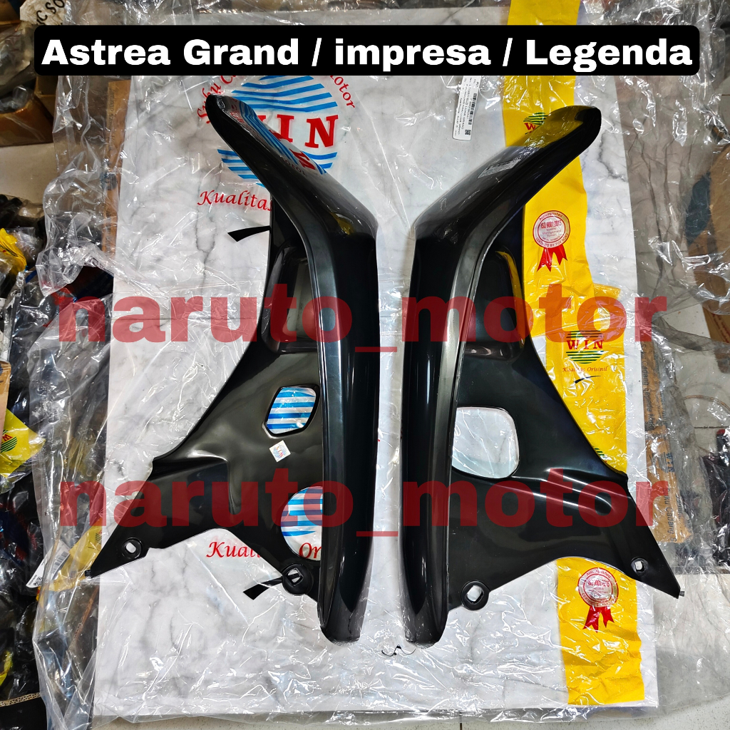 WIN - LEGSHIELD LUAR SAYAP TEBENG KANAN KIRI HITAM ASTREA GRAND IMPRESA LEGENDA NON ORIGINAL WIN