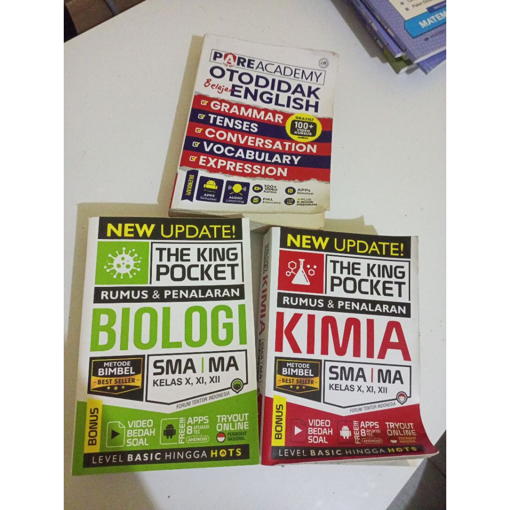 (PRELOVED/PL) THE KING POCKET BIOLOGI KIMIA | OTODIDAK BELAJAR ENGLISH PARE ACADEMY