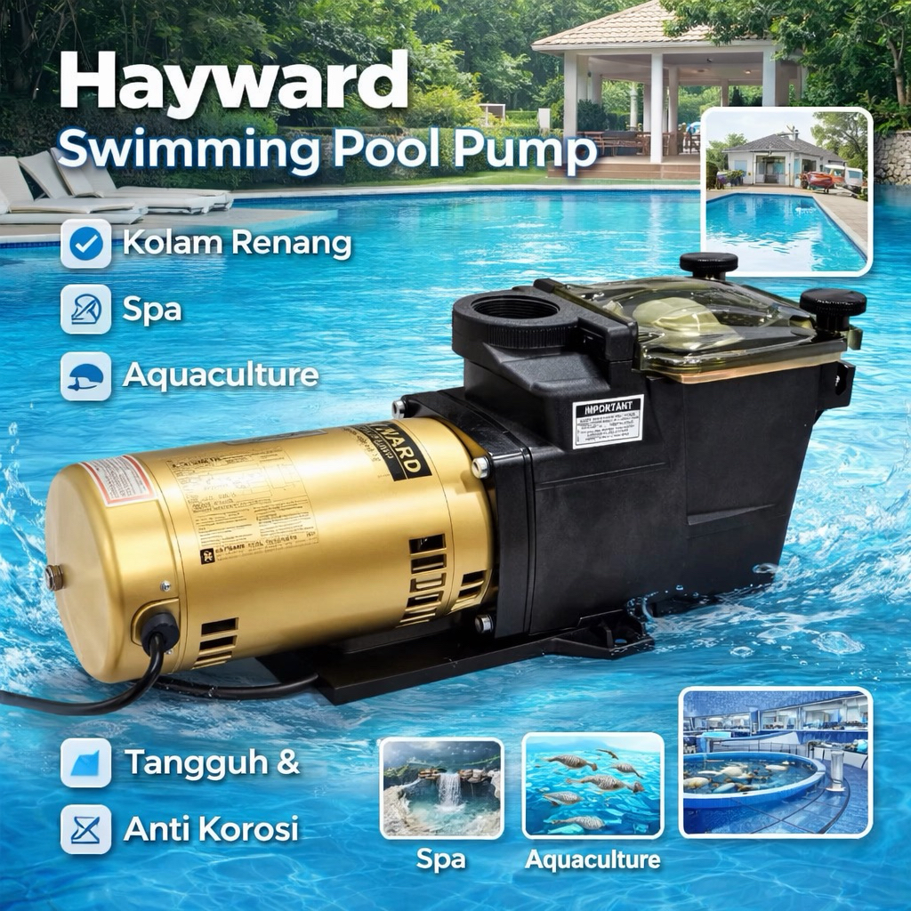 Pompa Kolam Renang Hayward SUPER PUMP 2HP - Model SP1005 HAYWARD 2 HP