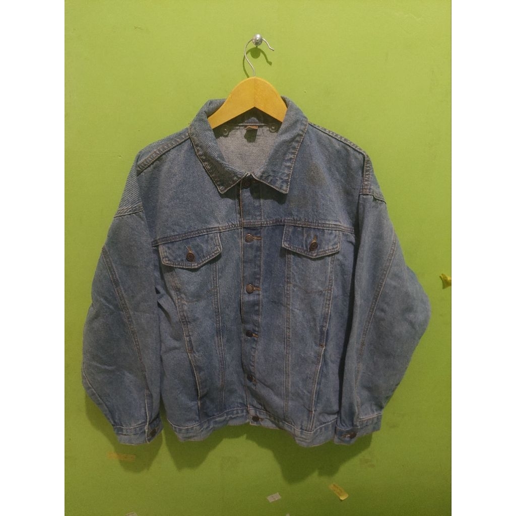 jacket trucker denim jeans work jacket KTC Boxy fit preloved