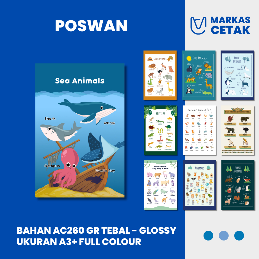 [POSTER] Poster SEKOLAH  - Poster Edukasi Anak - POSTER HEWAN