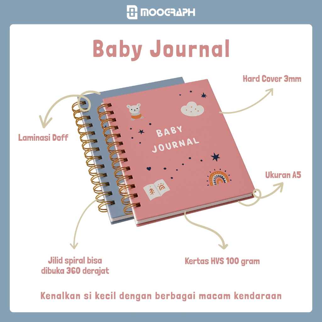 Baby Journal / Pregnancy Book / Jurnal Kelahiran / Buku Jurnal Bayi / Journal Book / Buku Diary / Pl