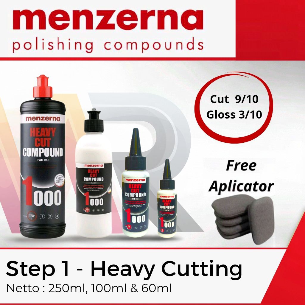 Menzerna Step 1 Heavy Cut Compound – Pasta Poles Mobil Hilangkan Baret & Oksidasi