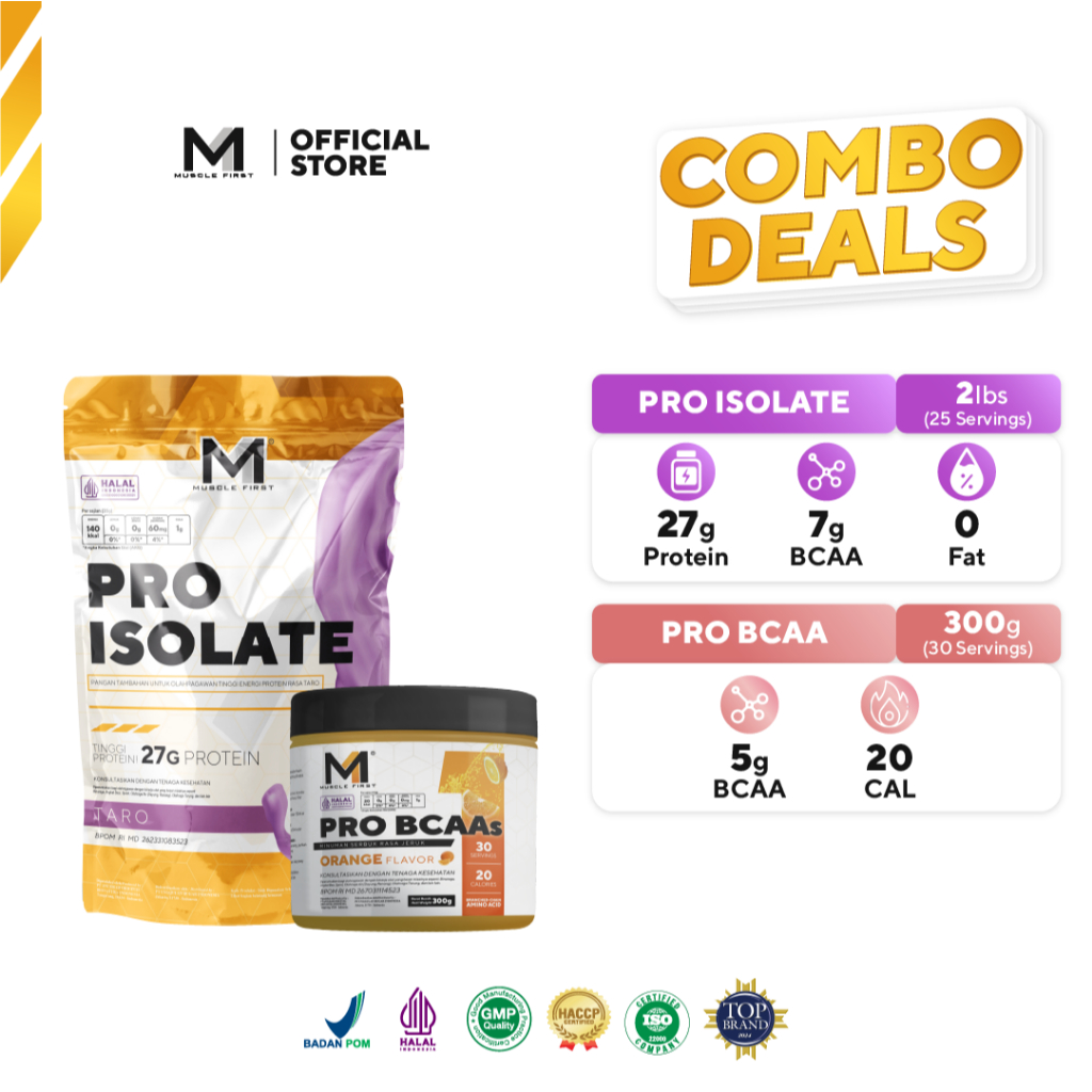[BUNDLE] MUSCLE FIRST Pro Isolate 2lbs + Pro BCAA 300gr