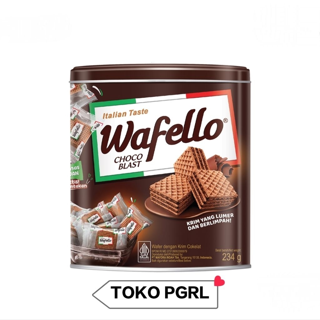Wafello Cokelat Kaleng 234g