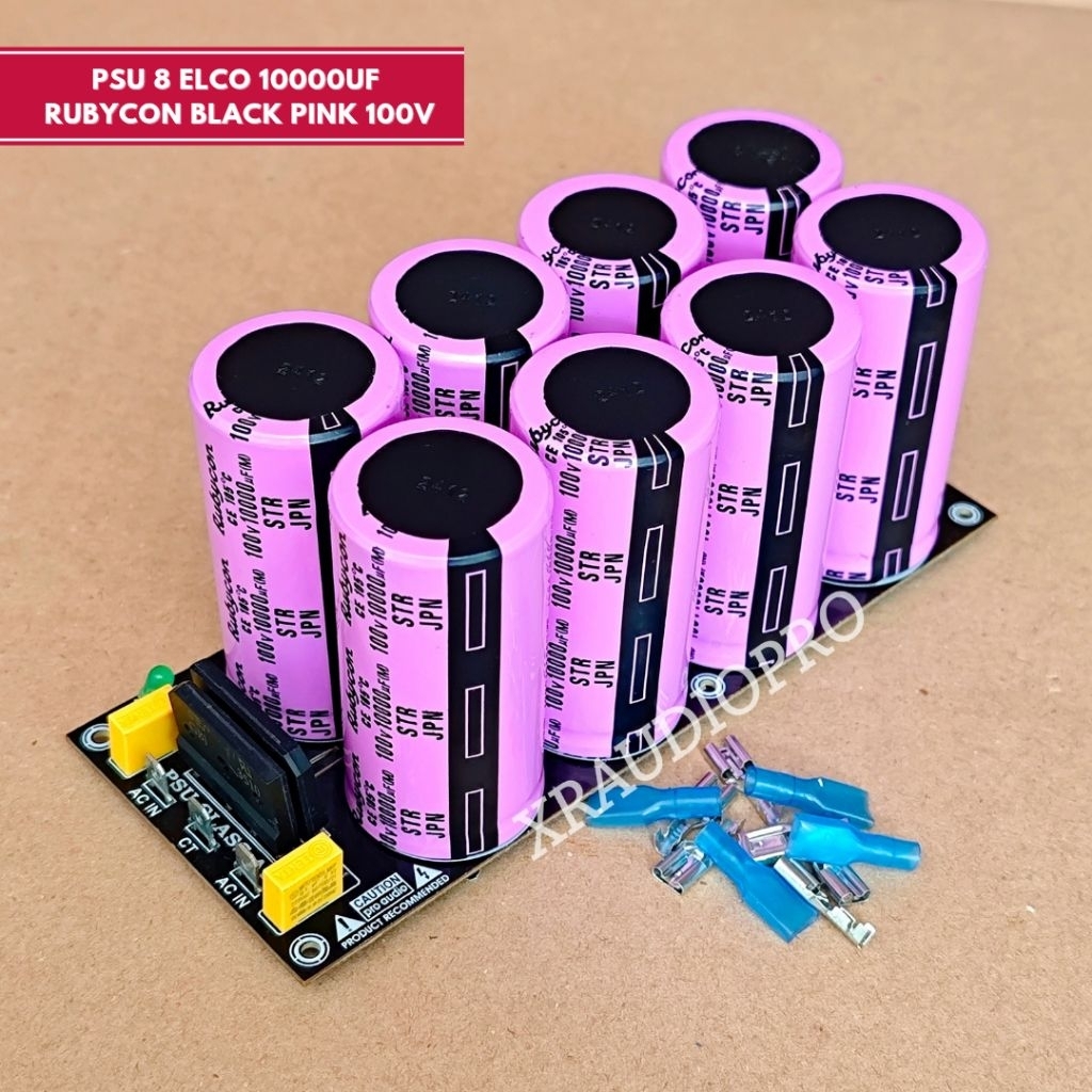 PSU elco Rubycon black pink 10000uf 100v
